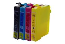 SWITCH - Paquete de 4 - negro, amarillo, cián, magenta - compatible - cartucho de tinta - para Epson Stylus Photo R240, R245, RX420, RX425, RX520