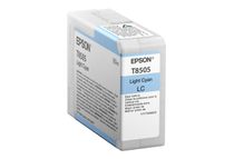 Epson T8505 - 80 ml - cián claro - original - cartucho de tinta - para SureColor P800, P800 Designer Edition, SC-P800