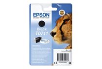 Epson T0711 - 7 ml - negro - original - cartucho de tinta - para Stylus DX9400, SX115, SX210, SX215, SX218, SX415, SX515, SX610; Stylus Office BX310, BX610
