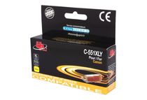 UPrint C-551XLY - 15 ml - tamaño XL - amarillo - compatible - cartucho de tinta (alternativa para: Canon CLI-551XL) - para Canon PIXMA iP8750, iX6850, MG5550, MG5650, MG5655, MG6450, MG6650, MG7150, MG7550, MX725