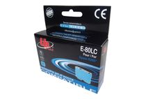 UPrint E-80LC - 12 ml - tamaño XL - cián claro - compatible - cartucho de tinta (alternativa para: Epson T0805) - para Epson Stylus Photo P50, PX650, PX660, PX710, PX720, PX730, PX800, PX810, PX820, PX830