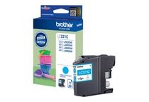Brother LC221C - Cián - original - blíster - cartucho de tinta - para Brother DCP-J562DW, MFC-J480DW, MFC-J680DW, MFC-J880DW