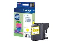 Brother LC221Y - Amarillo - original - blíster - cartucho de tinta - para Brother DCP-J562DW, MFC-J480DW, MFC-J680DW, MFC-J880DW