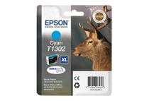 Epson T1302 - 10.1 ml - cián - original - blíster con alarmas de RF/acústica - cartucho de tinta (alternativa para: Epson T1302) - para Stylus Office BX630, BX635, BX935; WorkForce WF-3010, 3520, 3530, 3540, 7015, 7515, 7525