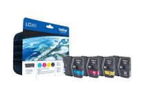 Brother LC985VALBP - Paquete de 4 - negro, amarillo, cián, magenta - original - blíster - cartucho de tinta - para Brother DCP-J125, DCP-J140, DCP-J315, DCP-J515, MFC-J220, MFC-J265, MFC-J410, MFC-J415