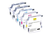 UPrint B-980/1100 PACK - paquete de 5 - Capacidad XL - negro, amarillo, cián, magenta - compatible - cartucho de tinta (alternativa para: Brother LC1100, Brother LC980)