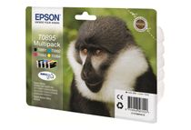 Epson T0895 Multipack - Paquete de 4 - negro, amarillo, cián, magenta - original - blíster - cartucho de tinta - para Stylus S21, SX110, SX115, SX210, SX215, SX218, SX400, SX410, SX415; Stylus Office BX300