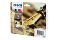 Epson 16 Multipack - Paquete de 4 - negro, amarillo, cián, magenta - original - blíster con alarmas de RF/acústica - cartucho de tinta - para WorkForce WF-2010, 2510, 2520, 2530, 2540, 2630, 2650, 2660, 2750, 2760