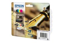 Epson 16XL Multipack - Paquete de 4 - XL - negro, amarillo, cián, magenta - original - blíster - cartucho de tinta - para WorkForce WF-2010, 2510, 2520, 2530, 2540, 2630, 2650, 2660, 2750, 2760
