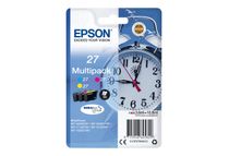 Epson 27 Multi-Pack - Paquete de 3 - 10.8 ml - amarillo, cián, magenta - original - cartucho de tinta - para WorkForce WF-3620, WF-3640, WF-7110, WF-7210, WF-7610, WF-7620, WF-7710, WF-7715, WF-7720