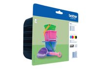Brother LC221 - Paquete de 4 - negro, amarillo, cián, magenta - original - cartucho de tinta - para Brother DCP-J562DW, MFC-J480DW, MFC-J680DW, MFC-J880DW