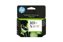 HP 301XL - 6 ml - Alto rendimiento - color (cian, magenta, amarillo) - original - cartucho de tinta - para Deskjet 1050A J410, 1051A J410, 10XX, 10XX J410, 15XX, 2000, 2050 J510, 2050A J510, 2054A J510, 25XX, 3000, 3050 J610, 3050A J611, 3052A J611, 3054