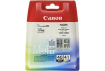 Canon PG-40 / CL-41 Multi Pack - Paquete de 2 - negro, color (cian, magenta, amarillo) - original - depósito de tinta - para PIXMA iP1800, iP1900, iP2500, iP2600, MP140, MP190, MP210, MP220, MP470, MX300, MX310