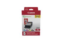 Canon CLI-581XL C/M/Y/BK Photo Value Pack - Paquete de 4 - 8.3 ml - Alto rendimiento - negro, amarillo, cián, magenta - original - kit de tanque de tinta / papel - para PIXMA TS6251, TS6350, TS6351, TS705, TS8252, TS8350, TS8351, TS8352, TS9550, TS9551