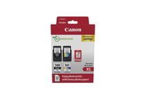 Canon PG-560XL/CL-561XL Photo Value Pack - Brillante - paquete de 2 - Alto rendimiento - negro, color (cian, magenta, amarillo) - original - 100 x 150 mm 50 hoja(s) kit de cartucho de tinta / papel - para PIXMA TS5350, TS5351, TS5352, TS5353, TS7450, TS7