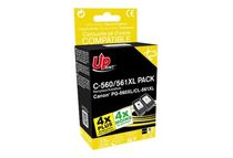 UPrint C-560XL/C-561XL - Paquete de 2 - negro, color (cian, magenta, amarillo) - compatible - caja - refabricado - cartucho de tinta - para Canon PIXMA TS5350, TS5351, TS5352, TS5353, TS7450, TS7451