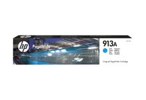 HP 913A - Cián - original - PageWide - cartucho de tinta - para PageWide 352, MFP 377; PageWide Managed MFP P57750, P55250; PageWide Pro 452, 477, 552