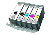 UPrint C-520/521 PACK - Paquete de 5 - negro, amarillo, cián, magenta - compatible - refabricado - cartucho de tinta - para Canon PIXMA iP4700, MP540, MP550, MP560, MP620, MP630, MP640, MP980, MP990, MX860, MX870