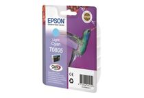 Epson T0805 - 7.4 ml - cián claro - original - blíster - cartucho de tinta - para Stylus Photo P50, PX650, PX660, PX700, PX710, PX720, PX730, PX800, PX810, PX820, PX830