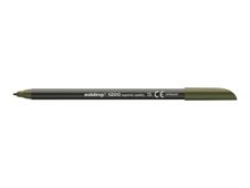 edding 1200 - Rotulador de punta de fibra - verde oliva - tinta al agua - 0.5-1 mm