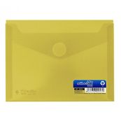 Sobre A6 con cierre de velcro amarillo