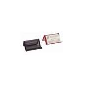 Portatarjeta q-connect metalico negro 11x7,5x5 cm