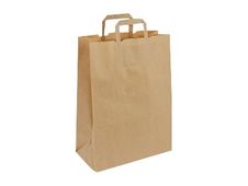 Logistipack - Bolsa de regalo - 44 cm x 33 cm x 16 cm - marrón artesanía - paquete de 50