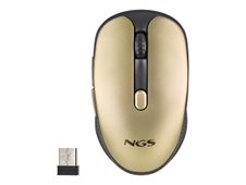 NGS Evo - Ratón - recargable - diestro - óptico - 6 botones - inalámbrico - 2.4 GHz - receptor inalámbrico USB - oro oxidado - caja para colgar