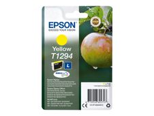 Epson T1294 - 7 ml - Tamaño L - amarillo - original - blíster - cartucho de tinta - para Stylus SX230, SX235, SX430, SX438; WorkForce WF-3010, 3520, 3530, 3540, 7015, 7515, 7525