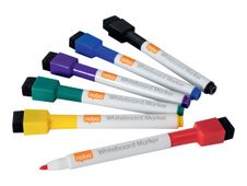 Quartet ReWritables - Marcador - no permanente - negro, rojo, azul, verde, amarillo, púrpura - fino - con borrador (paquete de 6)