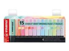 STABILO BOSS ORIGINAL - Marcador - colores surtidos - tinta al agua - 2-5 mm (paquete de 15)