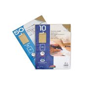 Paquete 10 bolsas kraft 162x229 90g. c5. tira silicona