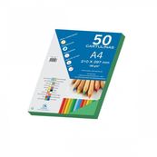 Dohe cartulina 50h. 180g A4 verde mino