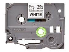 Brother TZe-S221 - Autoadhesivo extrafuerte - negro sobre blanco - rollo (0,9 cm x 8 m) 1 cinta(s) tipo laminado - para P-Touch PT-E310, E550, P900; P-Touch Cube PT-P910; P-Touch Cube Pro PT-P910