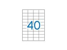 APLI PAPER - Autoadhesivo - blanco - 29.7 x 52.5 mm 4000 uds. (100 hoja(s) x 40) etiquetas