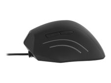 T'nB Ergonomic Verical Mouse - Ratón vertical - óptico - 5 botones - cableado - USB - negro y plata