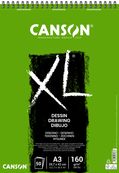 CANSON XL Drawing - Short side pad - encuadernado de alambre - A3 - 50 hojas - blanco natural