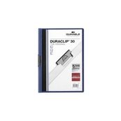 Durable carpeta con pinza duraclip 30 hojas azul oscuro.
