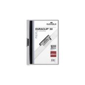 Durable carpeta con pinza duraclip 30 hojas gris.