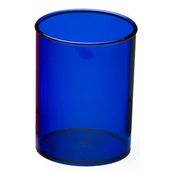 Cubilete plastico fluor transparente azul oscuro