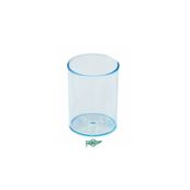 Cubilete plastico fluor transparente azul