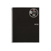 Miquel rius notebook 6 colores A4 150 hojas 5x5 polipropileno negro