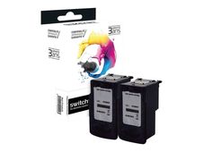 SWITCH - Paquete de 2 - negro, color (cian, magenta, amarillo) - compatible - caja - refabricado - cartucho de tinta - para Canon PIXMA TS5350, TS5351, TS5352, TS5353, TS7450, TS7451