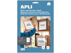 APLI Home - Adhesivo permanente - blanco - A4 (210 x 297 mm) 10 etiqueta(s) fichero con eurotaladro - etiquetas