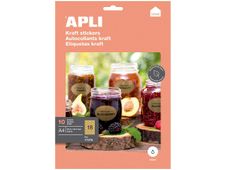 APLI Home - Adhesivo permanente - artesanía - 63,5 x 42,3 mm (oval) 180 etiqueta(s) (10 hoja(s) x 18) caja - etiquetas