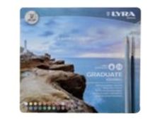 LYRA Graduate Aquarell - Lápiz de colores al agua - permanente - colores surtidos - 3.3 mm (paquete de 24)