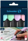 Schneider Job - Marcador - para papel de fax, copy paper - rosa claro pastel, lavanda pastel, turquesa pastel, menta pastel - 1-5 mm (paquete de 4)