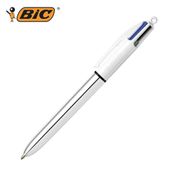 Boligrafo 4 colores shine plata
