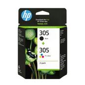 HP 305 - Paquete de 2 - negro, color (cian, magenta, amarillo) - original - cartucho de tinta - para Deskjet 23XX, 27XX, 28XX, 41XX, 42XX; DeskJet Plus 41XX; ENVY 60XX, 64XX; ENVY Pro 64XX