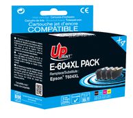 UPrint E-604XL - paquete de 4 - negro, amarillo, cián, magenta - compatible - cartucho de tinta (alternativa para: Epson C13T10H64510)